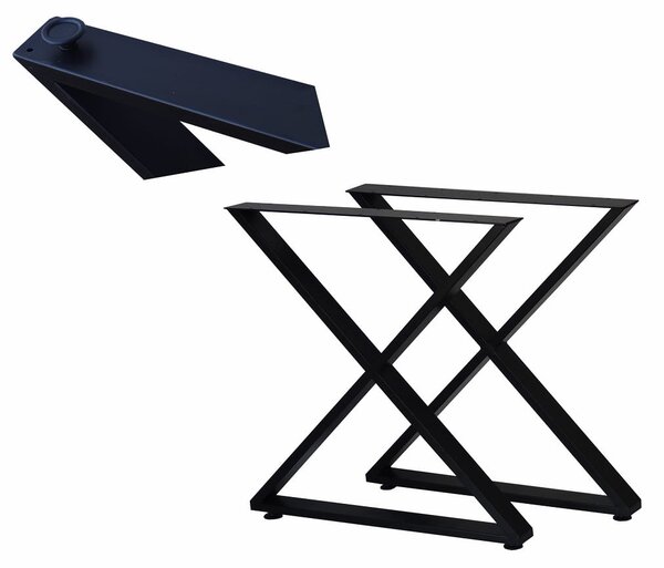 Nogi metalowe „ X3 ” 58 cm do Ławy, Stołu, Stolika LOFT INDUSTRIAL I ArtDHome