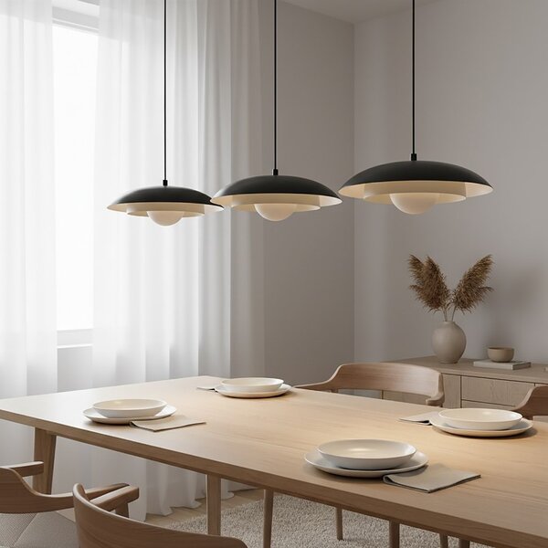 Skin 3 BL Mokka lampa wisząca trzy klosze do industrialnych wnętrz domodes
