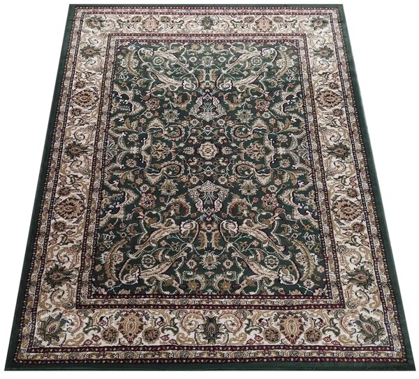 Zielony stylowy dywan w stylu rustykalnym S1-H95