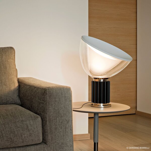 Lampa Stołowa FLOS, Taccia small, ściemnialny, czarny, salon, metal, design