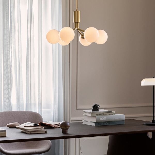 Lampa Wisząca Nuura Aps, Apiales, ściemnialny, złoty | mosiężny, salon, szkło, skandynawski