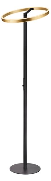 Lampa Podłogowa SLV, One Straight, ściemnialny, złoty | mosiężny, salon, metal, nowoczesny