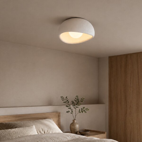 Lampa sufitowa Japandi biała - Wabi
