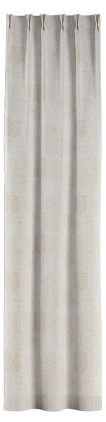 Zasłona na haczykach flex podwójnych kolor szary tkanina połyskliwa, strukturalna, wzorzysta