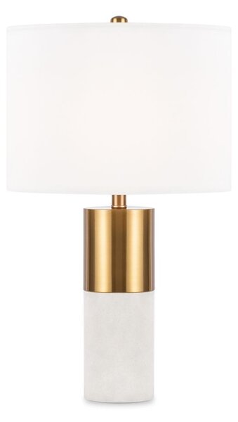 Elegancka nowoczesna lampa stołowa Bianco - biały abażur