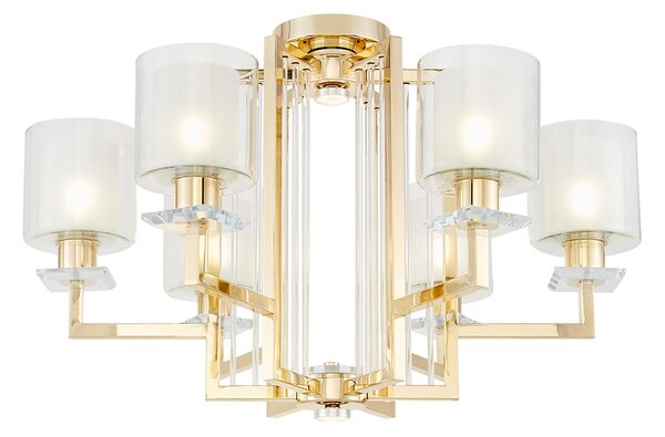 NOWOCZESNA LAMPA SUFITOWA ZŁOTA MANHATTAN W6