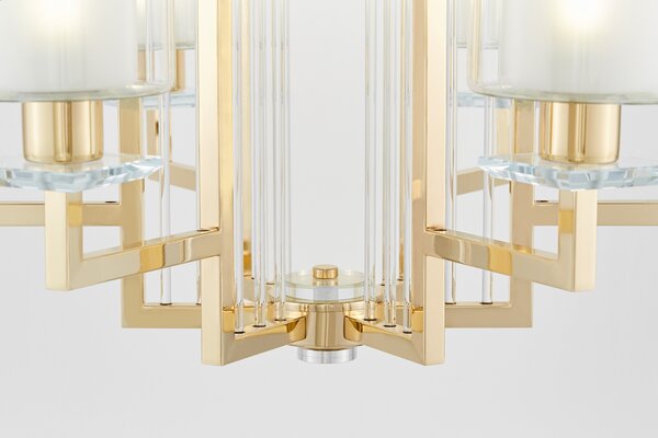 NOWOCZESNA LAMPA SUFITOWA ZŁOTA MANHATTAN W6