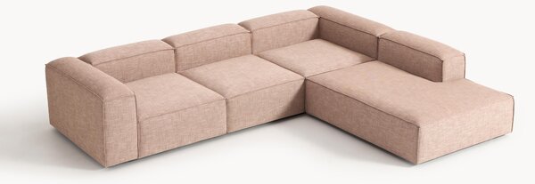 Narożna sofa modułowa z mieszanki lnu Lennon (4-osobowa)
