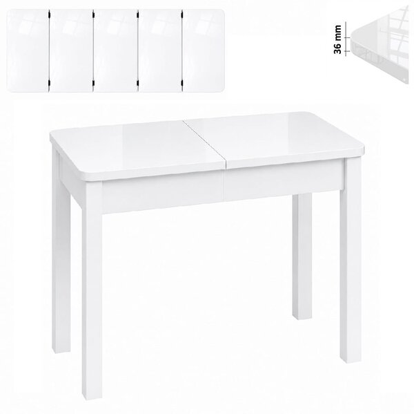 Stół 60x80/230 cm prostokątny rozkładany, blat zaowalony 3,6 cm, nogi i calgi Drewniane „ Kwadratowe ” I ArtDHome