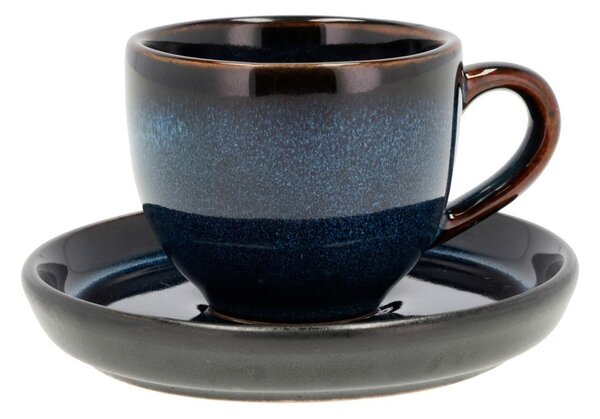 Czarno-niebieska ceramiczna filiżanka na espresso 70 ml Gastro Dark Blue/Black – Bitz