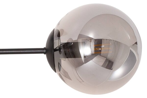 Lampa sufitowa Glassy Euluna, możliwość ściemniania, czarny, salon / jadalnia, szkło, nowoczesny