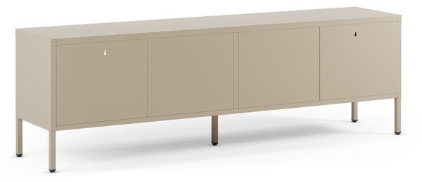 Kremowa metalowa szafka pod TV 160x50x35 cm Fayna – Marckeric