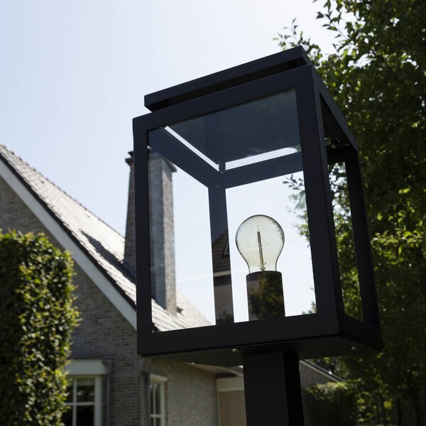 K.S. Verlichting Lampa ogrodowa stojąca De Vecht, czarny, stal szlachetna, nowoczesny