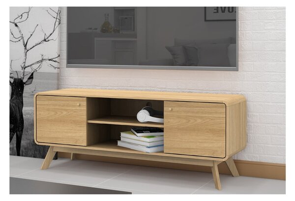 Szafka pod TV w dekorze dębu w naturalnym kolorze 140x53 cm Cassie – Støraa