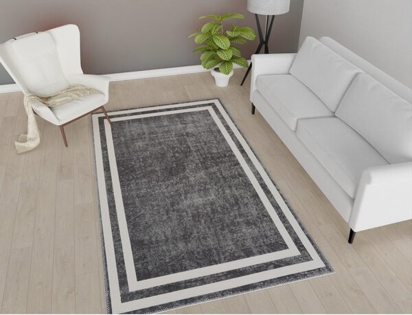 Szaro-biały dywan odpowiedni do prania 80x50 cm – Vitaus