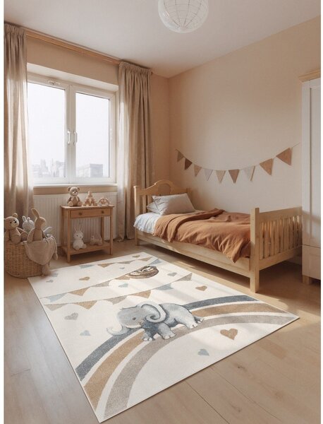 Kremowy dywan dziecięcy 160x230 cm Walk like an Elephant Rainbow Party – Villeroy&Boch