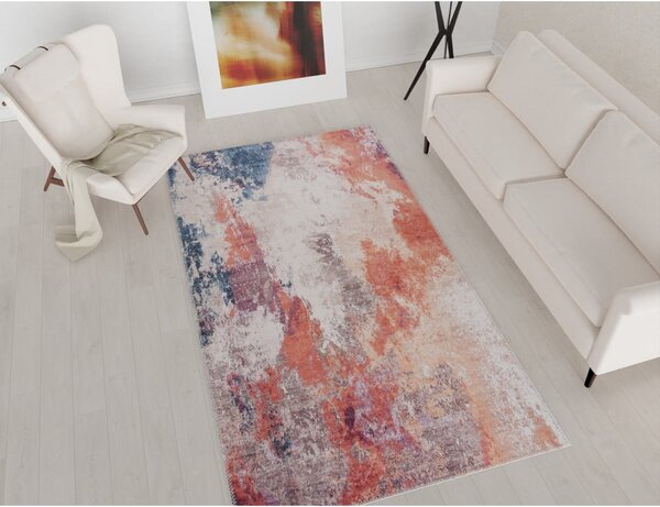 Czerwono-niebieski dywan odpowiedni do prania 150x80 cm – Vitaus