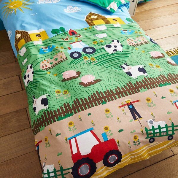 Pościel dziecięca jednoosobowa 135x200 cm Farmyard Animals – Catherine Lansfield