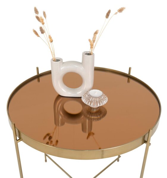 Okrągły stolik w kolorze złotym ø 48 cm Venezia – House Nordic