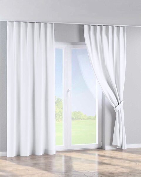 Zasłona na haczykach flex pojedynczych kolor biały