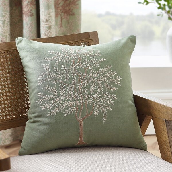 Bawełniana poduszka dekoracyjna 45x45 cm Woodland Trees Embroidered – Catherine Lansfield