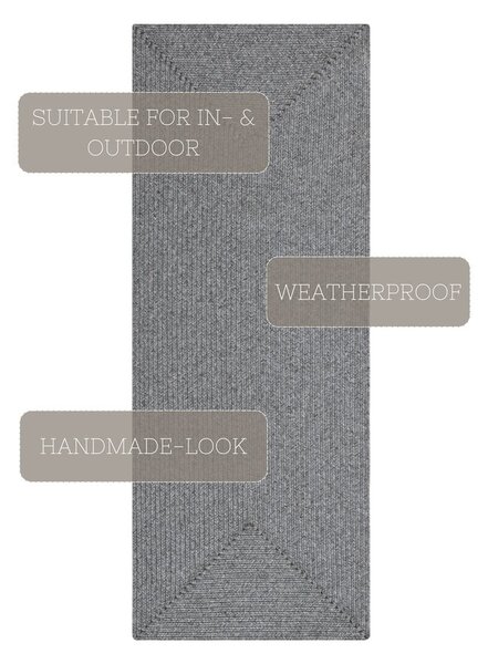 Szary chodnik odpowiedni na zewnątrz 200x80 cm – NORTHRUGS