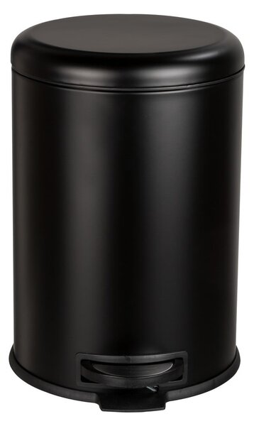 Czarny kosz na śmieci Wenko Leman Easy Close, 12 l