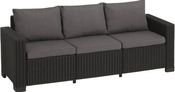 Keter sofa ogrodowa 3-osobowa California 199 x 68 x 72 cm, grafit