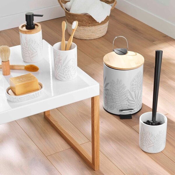 Biała ceramiczna mydelniczka Amber – douceur d'intérieur