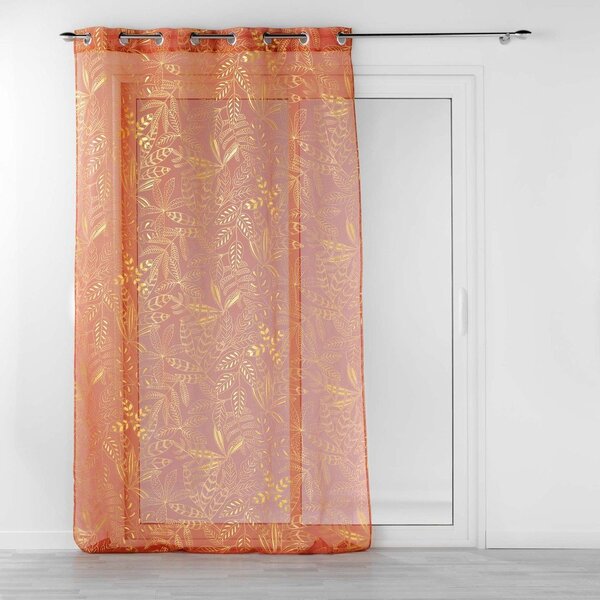 Pomarańczowa firanka z woalu 140x280 cm Belflor – douceur d'intérieur