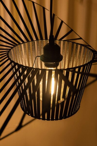 LAMPA WISZĄCA DESIGNERSKA CZARNA SOMBRERO D60