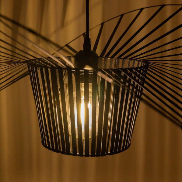 LAMPA WISZĄCA DESIGNERSKA CZARNA SOMBRERO D80