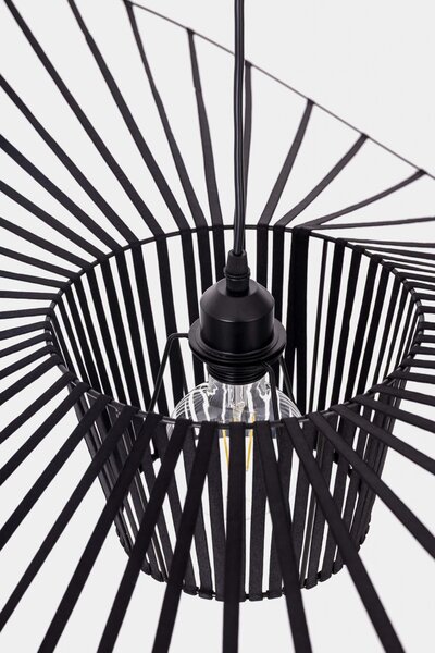 LAMPA WISZĄCA DESIGNERSKA CZARNA SOMBRERO D100