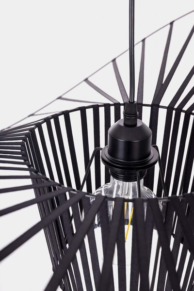 LAMPA WISZĄCA DESIGNERSKA CZARNA SOMBRERO D80