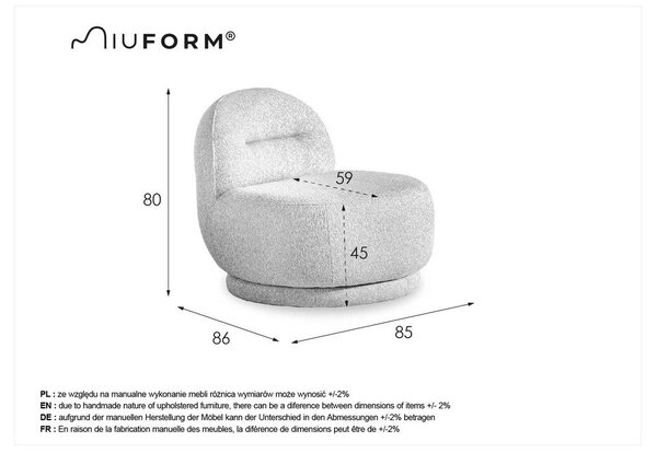 Żółty fotel Ovo – Miuform