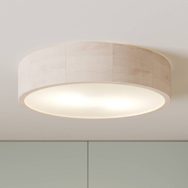 Lampa sufitowa Kerio Envostar, możliwość ściemniania, biały / opal, salon / jadalnia, drewno, nowoczesny