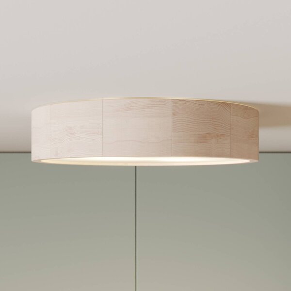 Lampa sufitowa Kerio Envostar, możliwość ściemniania, biały / opal, salon / jadalnia, drewno, nowoczesny