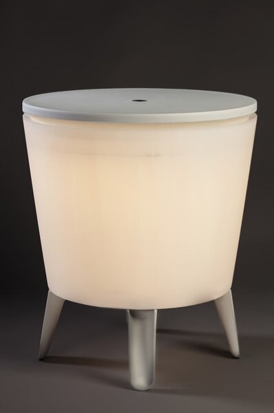 Okrągły stolik ogrodowy z pojemnikiem na lód 49.5x49.5 cm Illuminated cool – Keter