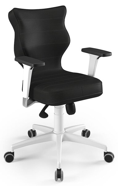 Entelo Ergonomiczne krzesło biurowe Perto White Vero 01, czarne