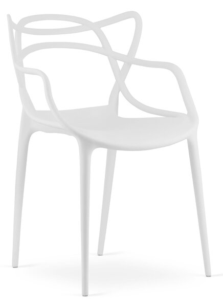 Białe plastikowe krzesło KATO