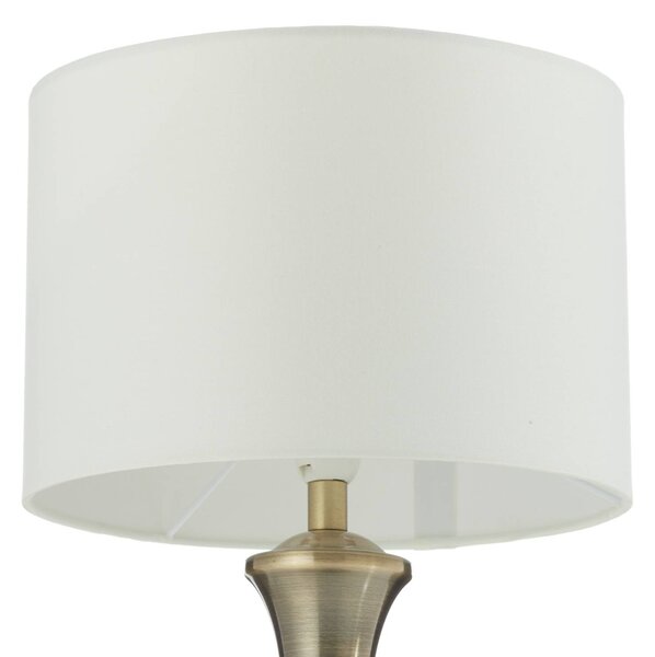 Searchlight Lampa stołowa Touch 2750, możliwość ściemniania, brązowy / mosiężny, salon / jadalnia, tkanina / materiał / jedwab