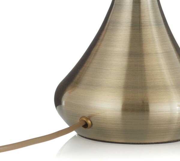 Searchlight Lampa stołowa Touch 2750, możliwość ściemniania, brązowy / mosiężny, salon / jadalnia, tkanina / materiał / jedwab