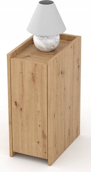 Stolik nocny "NARROW" dąb artisan , wąski 25cm