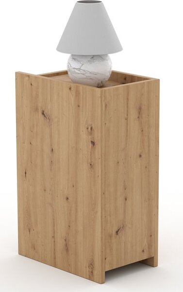 Stolik nocny "NARROW" dąb artisan , wąski 25cm