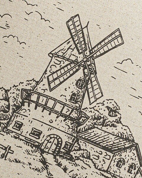 Poszewka na poduszkę Countryside Windmill 45x45 cm