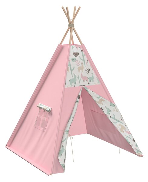 Tipi kolor zielony tkanina wzorzysta