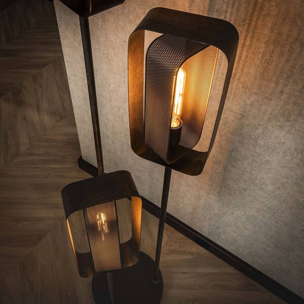 ZIJLSTRA Lampa stojąca Alma, czarny, salon / jadalnia, metal, nowoczesny