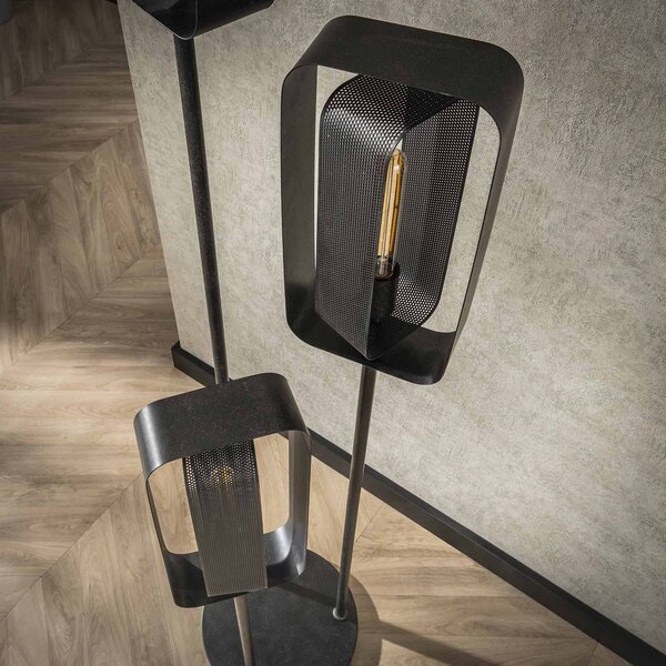 ZIJLSTRA Lampa stojąca Alma, czarny, salon / jadalnia, metal, nowoczesny
