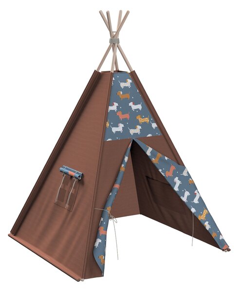 Tipi kolor niebieski tkanina wzorzysta