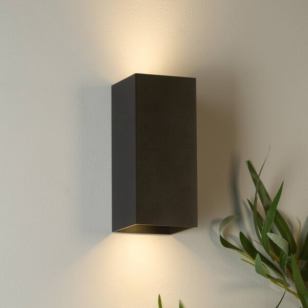 Searchlight Lampa sufitowa London Square, możliwość ściemniania, czarny, salon / jadalnia, aluminium, nowoczesny